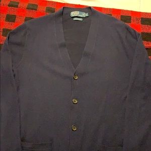 100% cashmere polo sweater cardigan